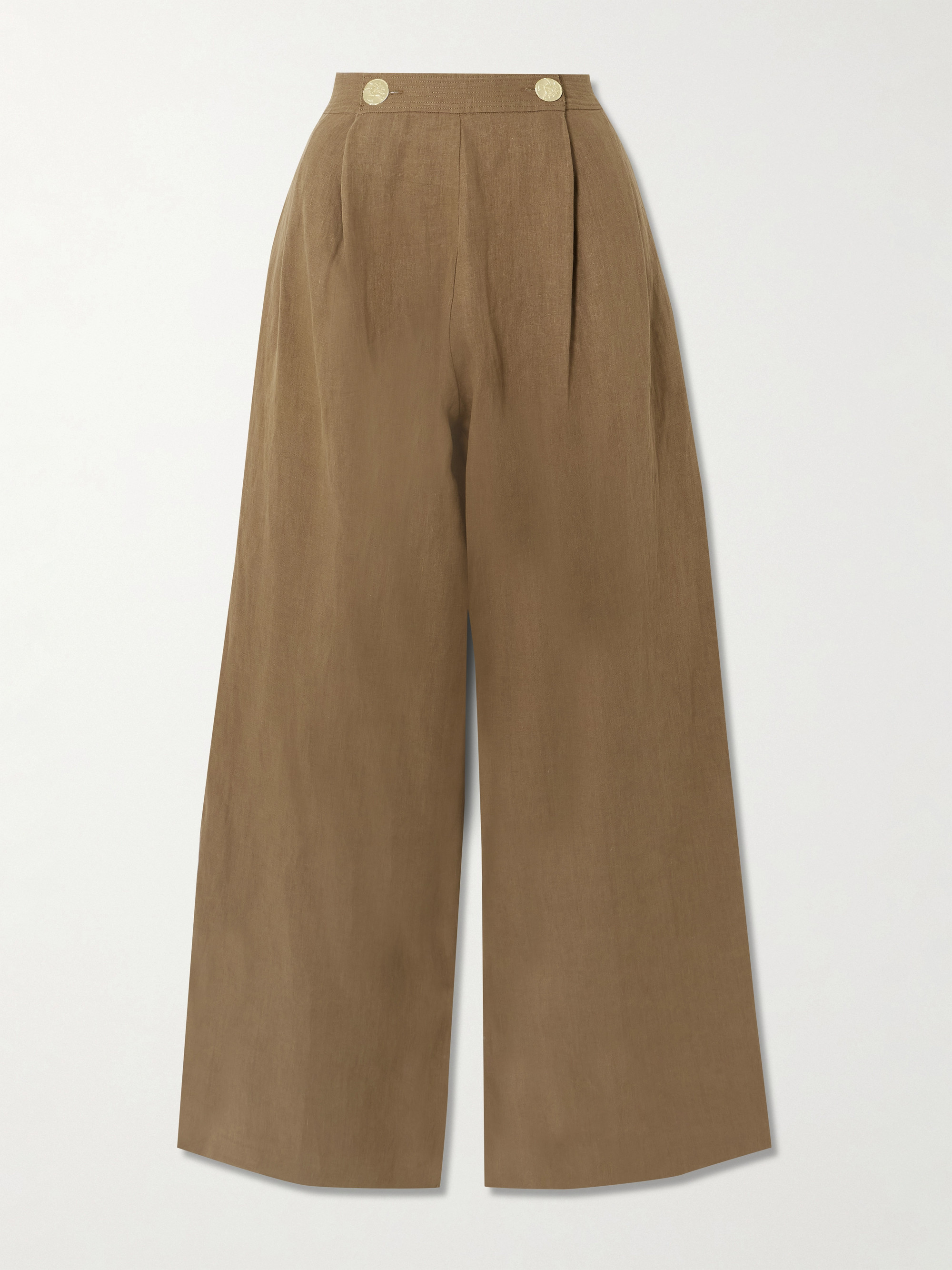 Le Kasha Minuf pleated linen wide-leg pants thumbnail