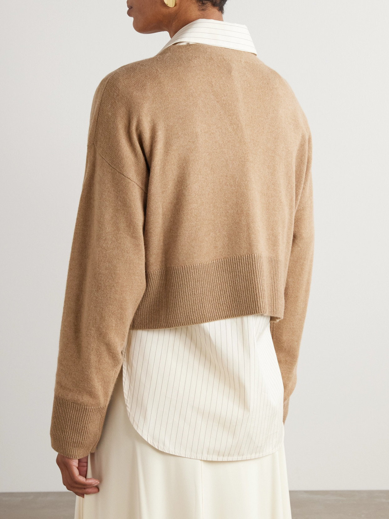 LE KASHA SYDNEY CROPPED ORGANIC CASHMERE CARDIGAN 