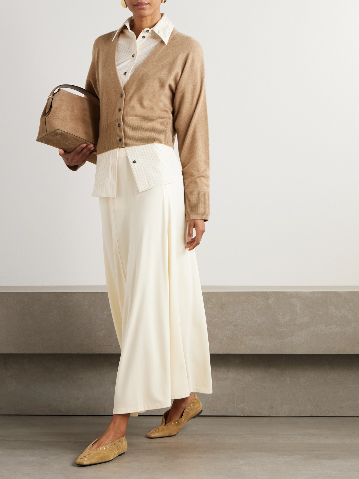 LE KASHA SYDNEY CROPPED ORGANIC CASHMERE CARDIGAN 