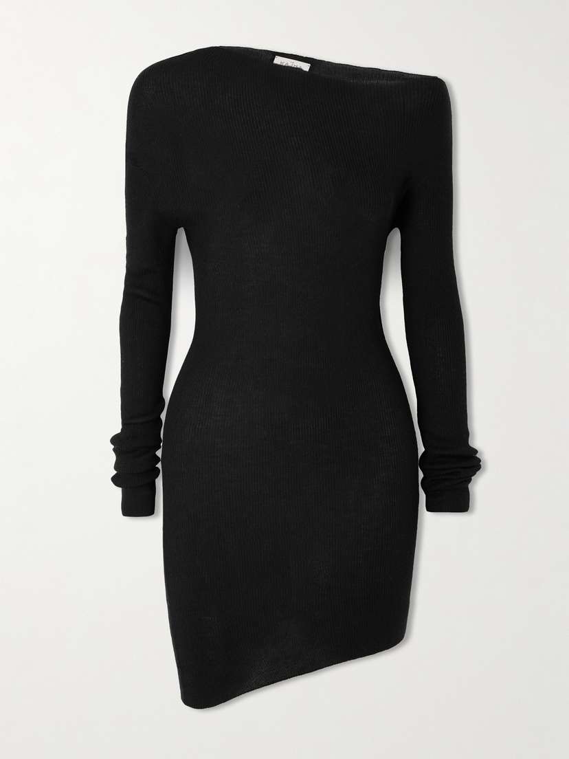 Le Kasha Palamos Asymmetric Cashmere Mini Dress