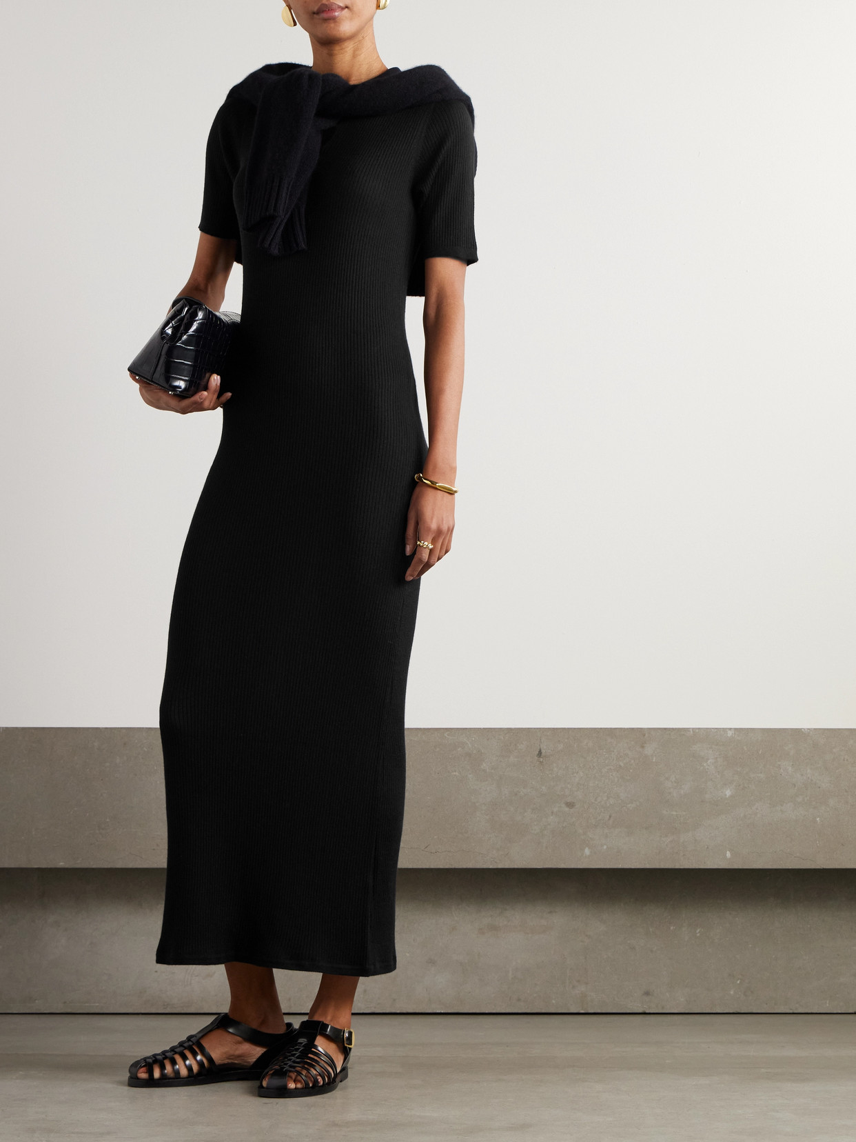 LE KASHA CASHMERE MIDI DRESS 
