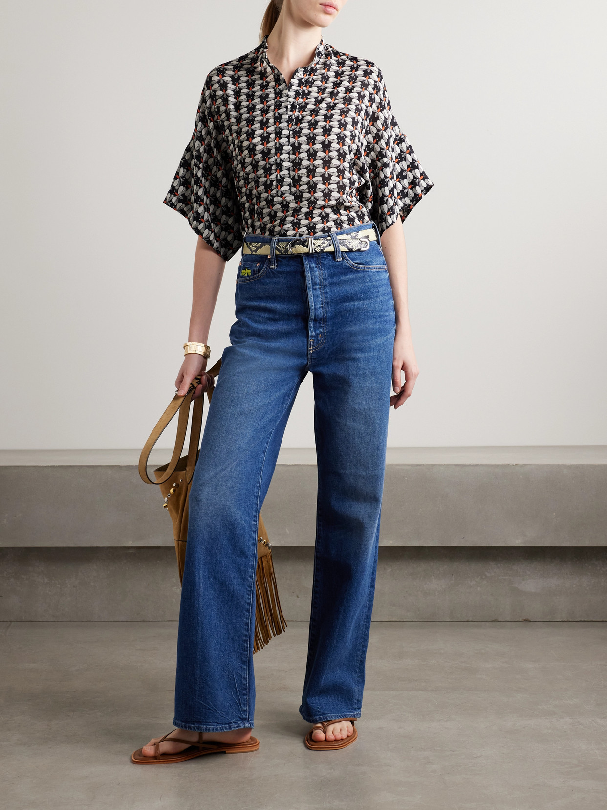 La Doublej X Estelle Blouse Petaltail Shirt In Black