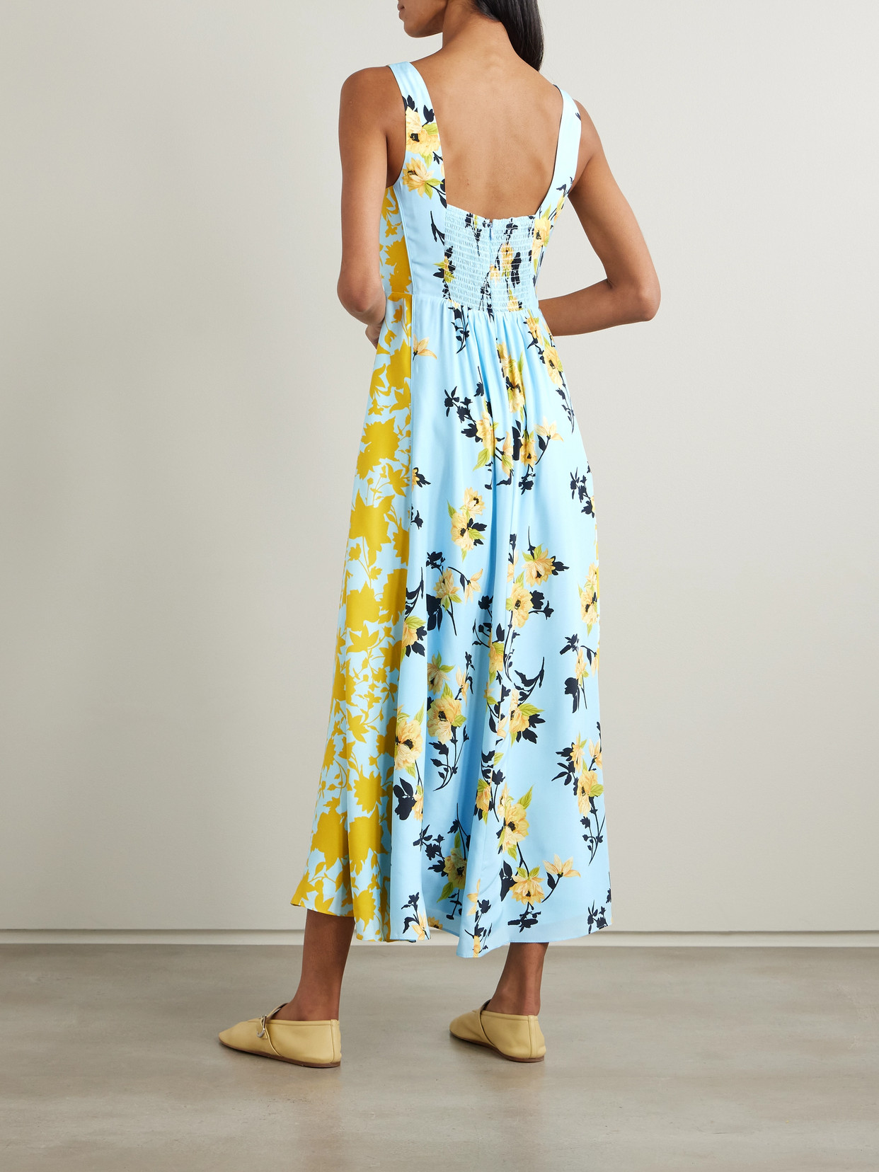 La Ligne Floral-print Silk Maxi Dress In Multi