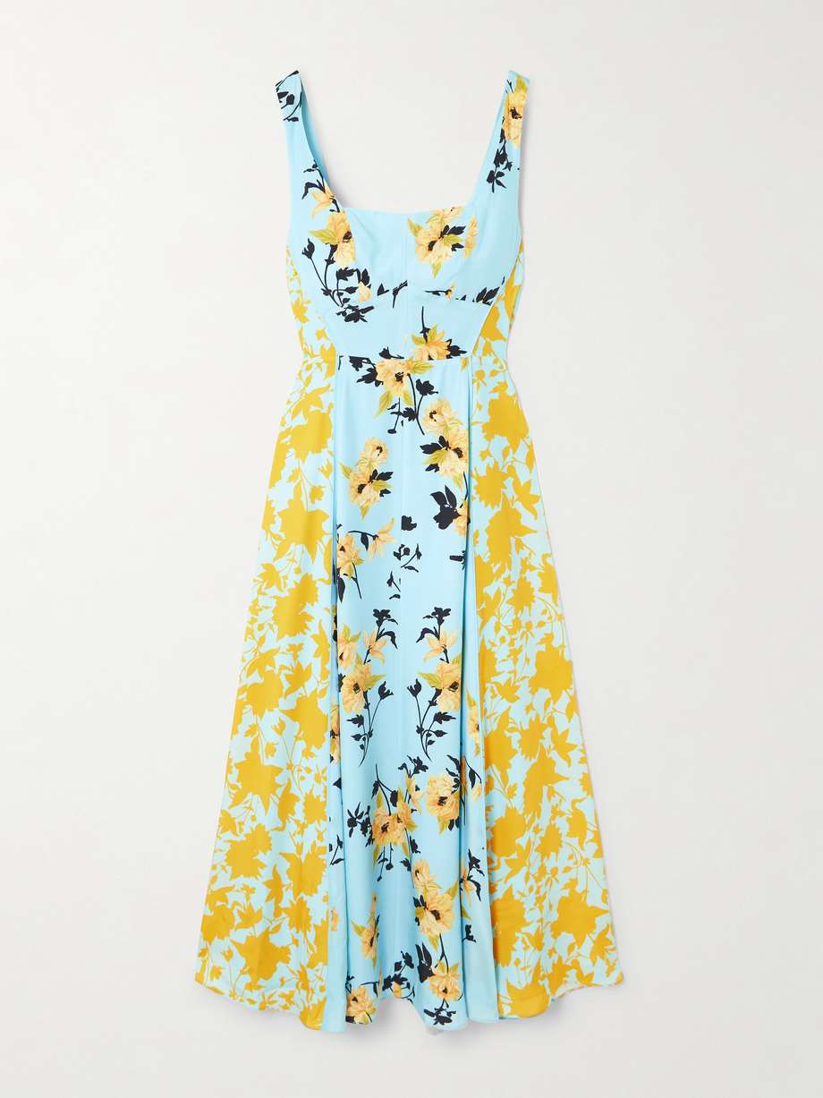 floral-print silk maxi dress