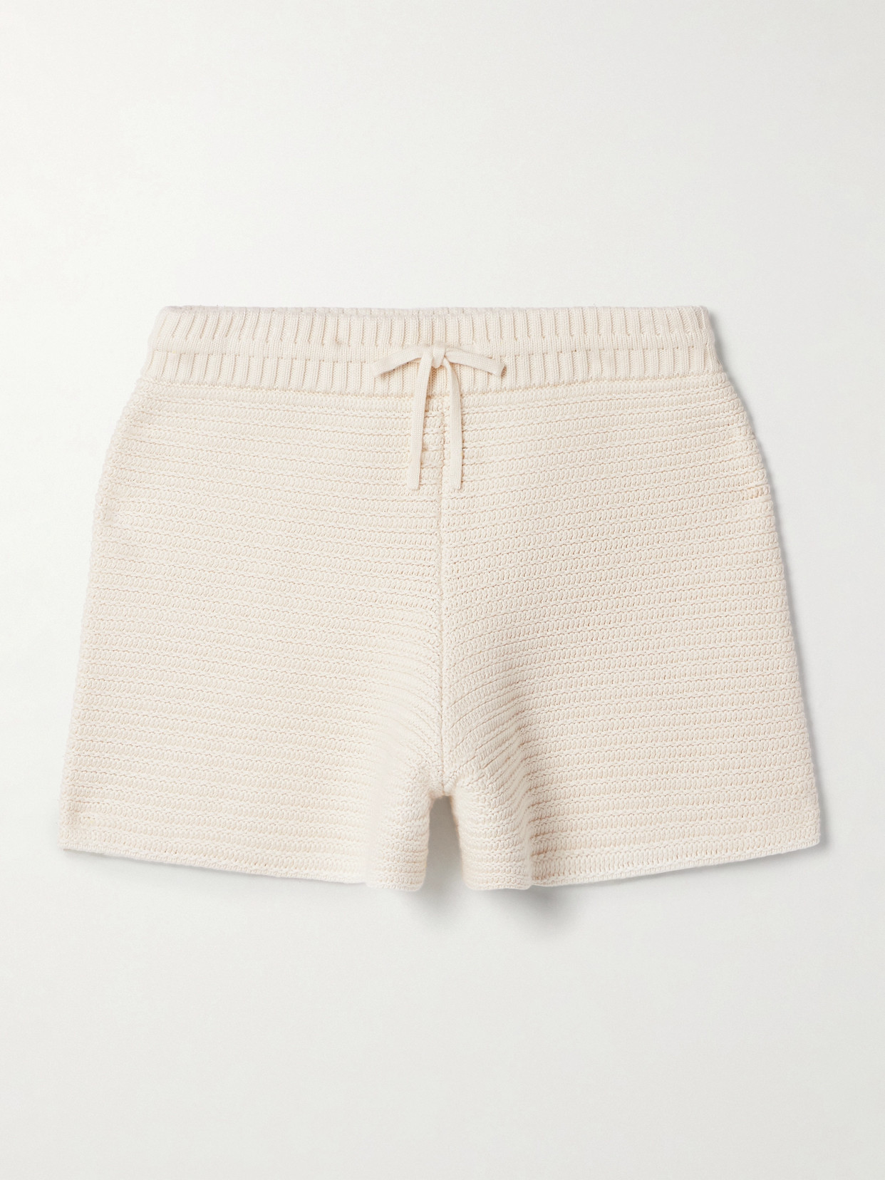 La Ligne - Jane Crocheted Cotton-blend Shorts - Cream
