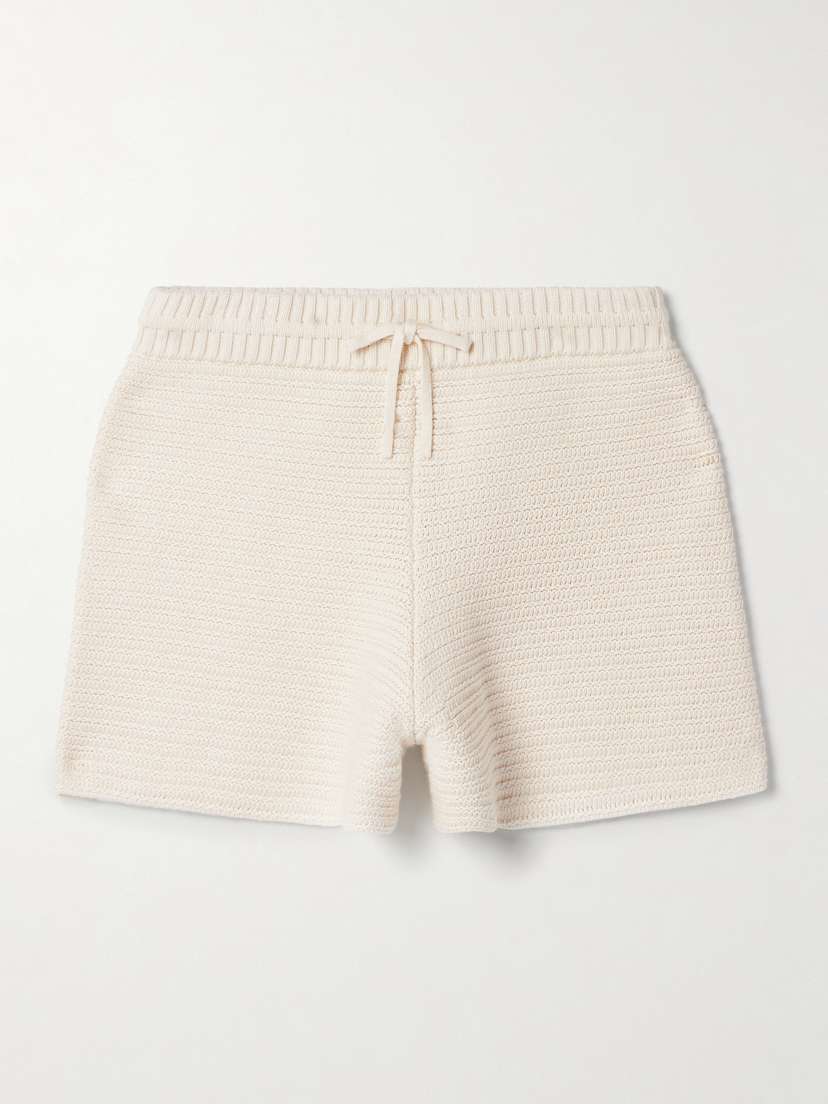 La Ligne Jane Crocheted Cotton-blend Shorts