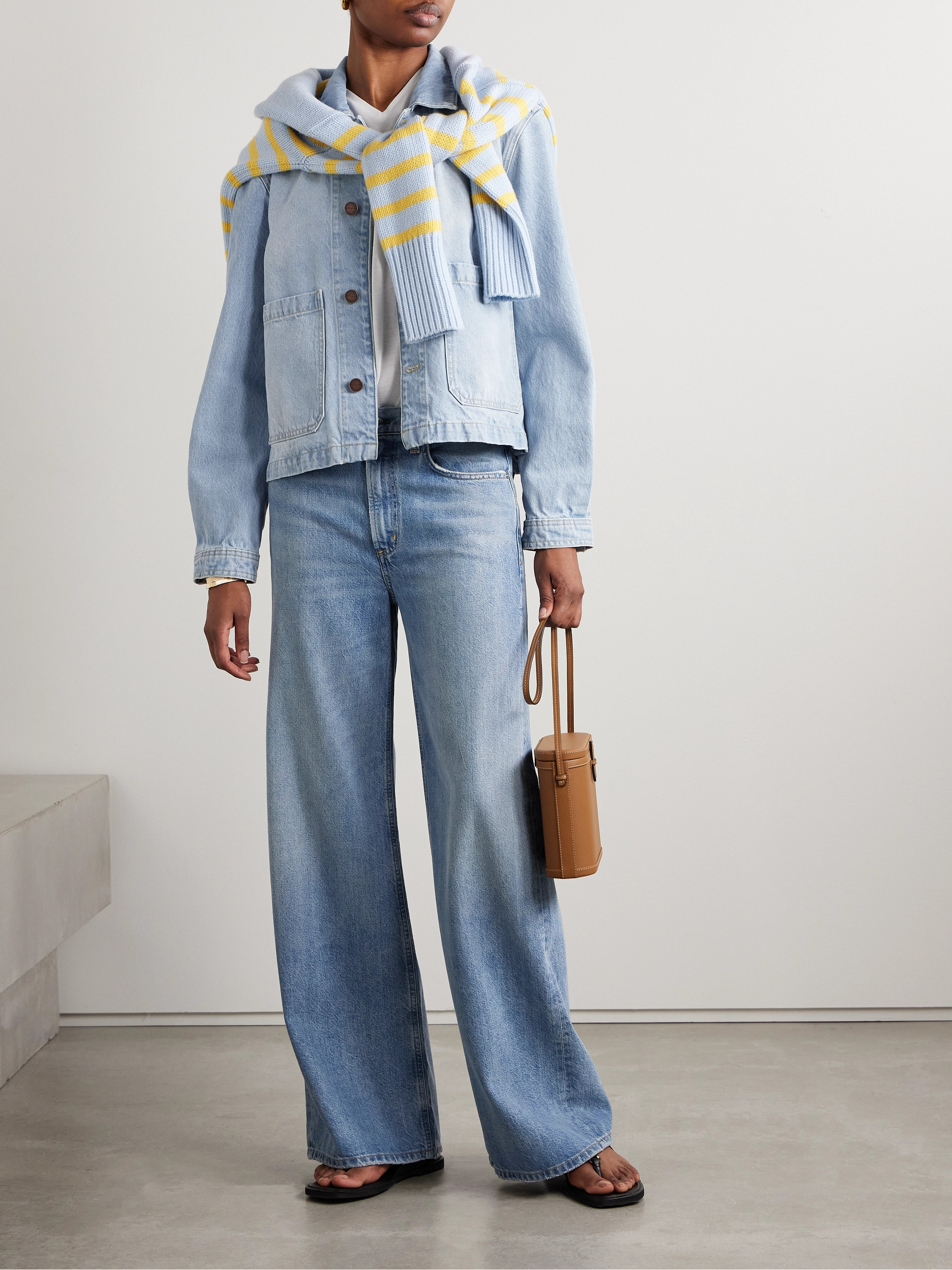 La Ligne Val cropped denim jacket