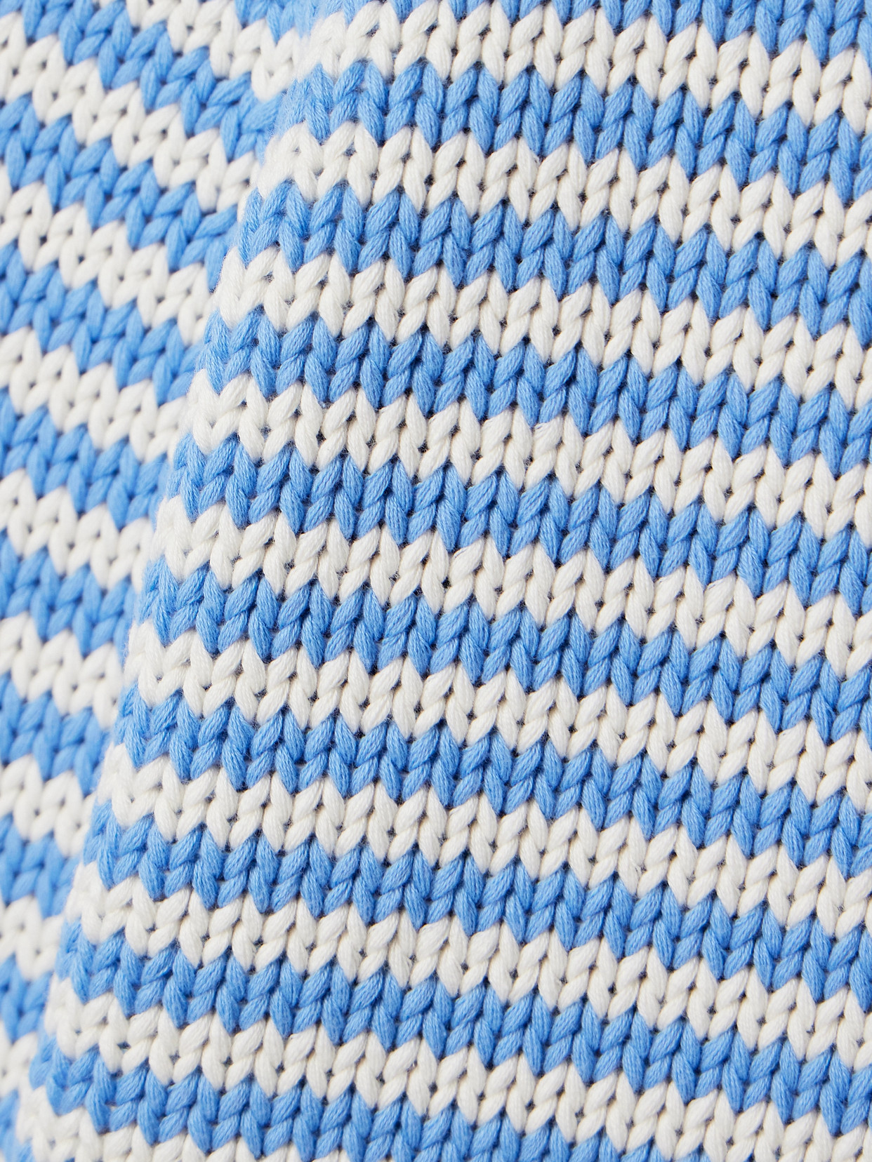 La Ligne Mini Marina Cropped Striped Cotton Sweater In Blue