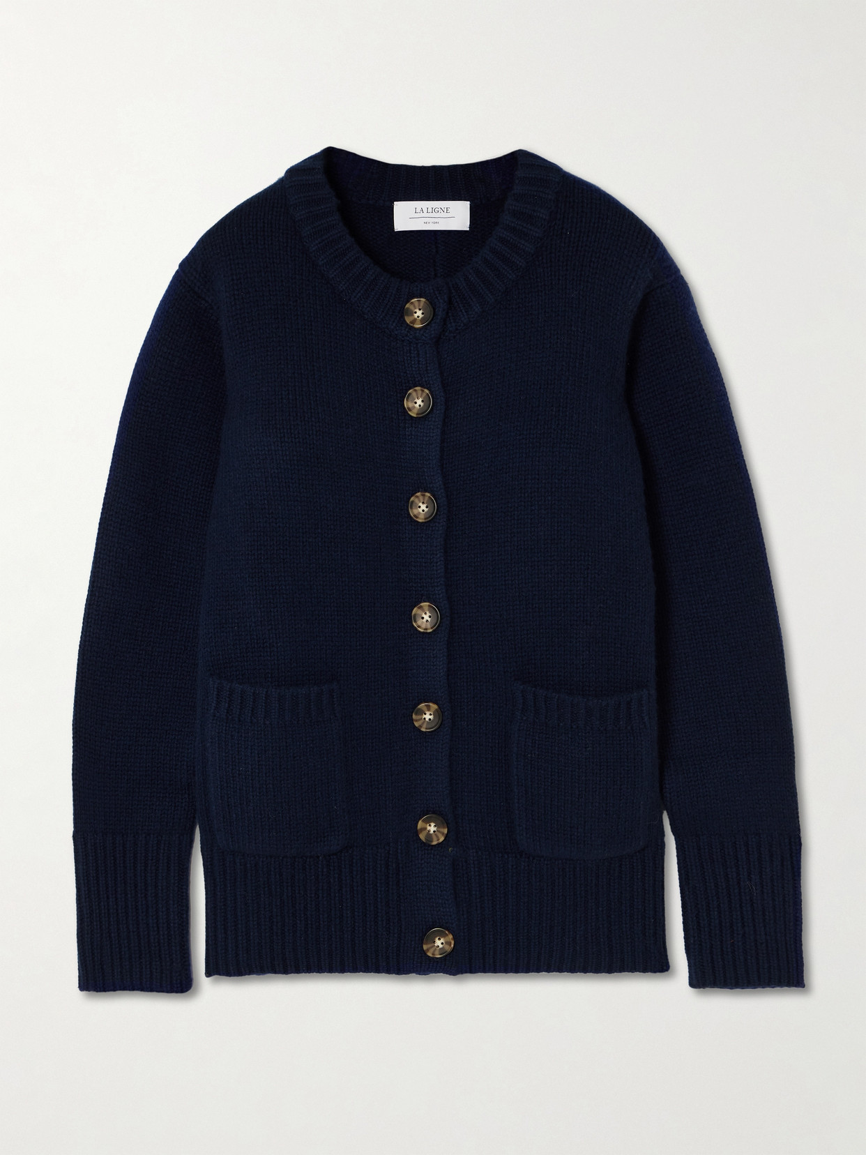 La Ligne Marin Wool And Cashmere-blend Cardigan In Blue