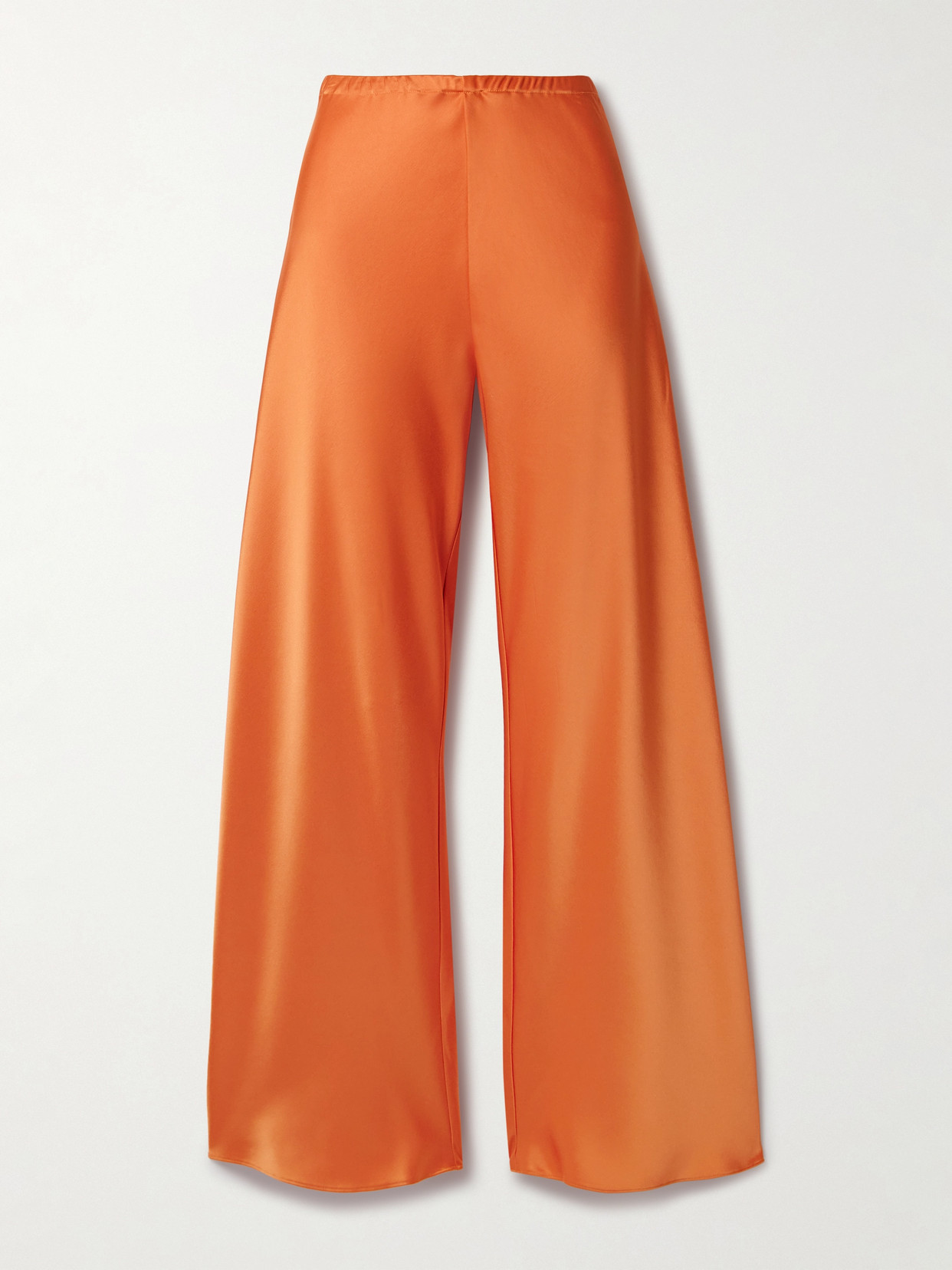 La Ligne Colby Satin Wide-leg Pants In Orange