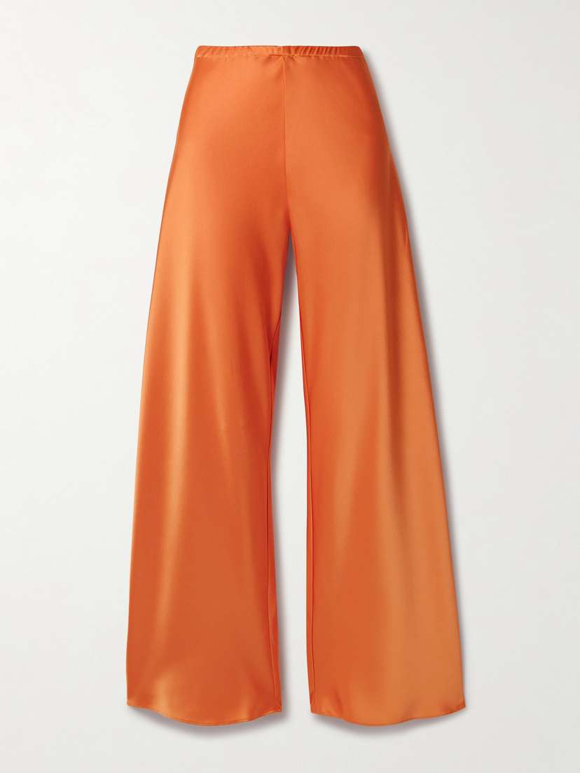 La Ligne Colby Satin Wide-leg Pants