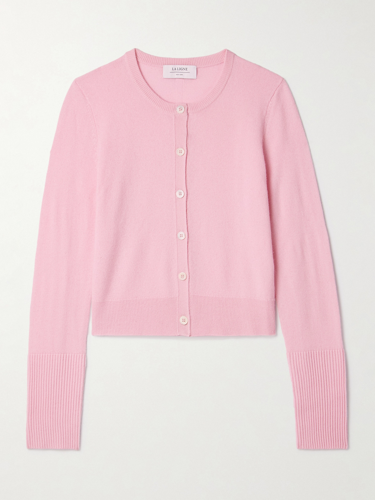 La Ligne Cashmere Cardigan In Pink