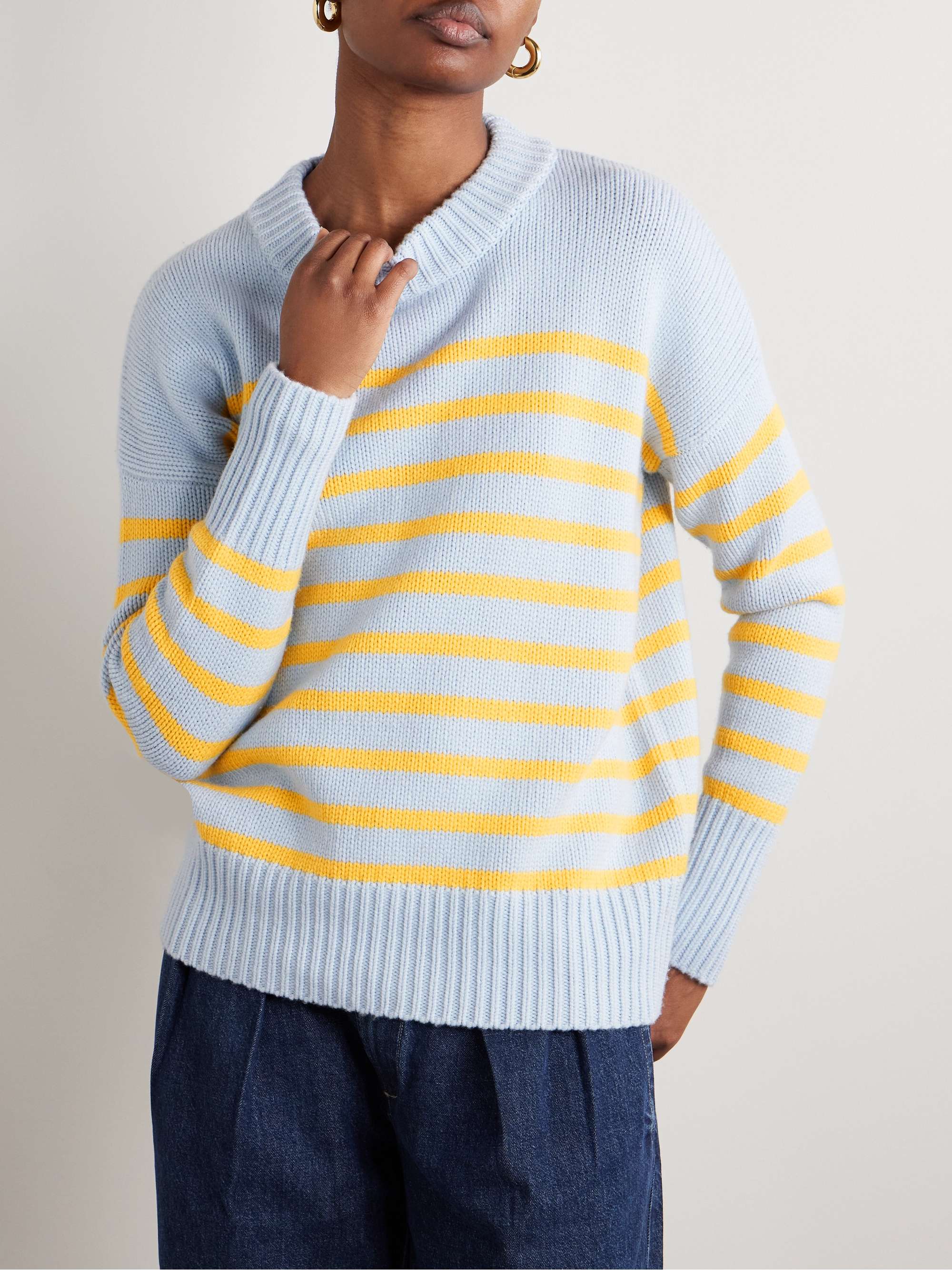 LA LIGNE Marin striped wool and cashmere-blend sweater