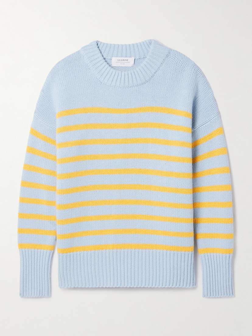 La Ligne Marin Striped Wool And Cashmere-blend Sweater
