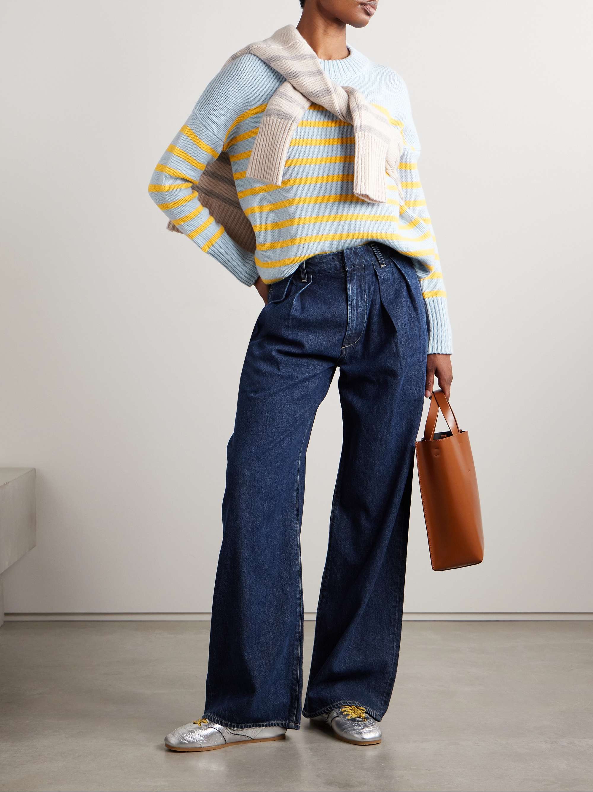 LA LIGNE Marin striped wool and cashmere-blend sweater