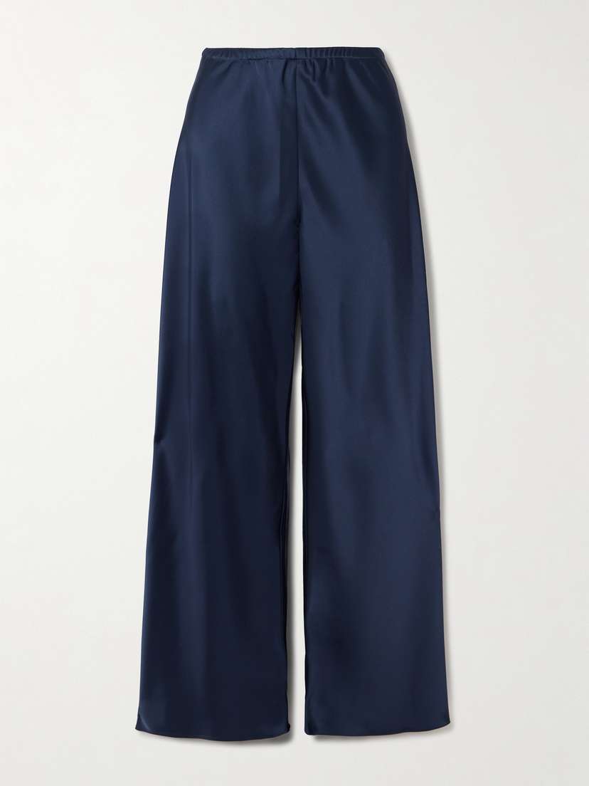 La Ligne Colby Satin Wide-leg Pants