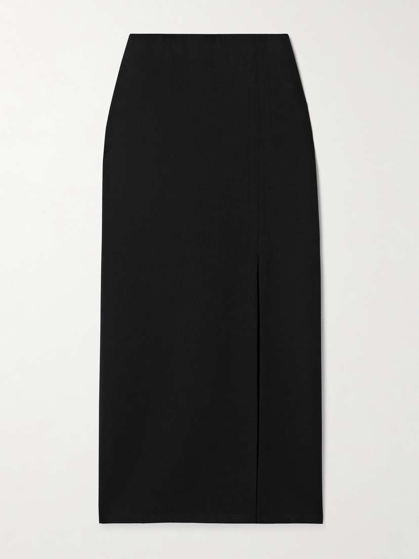 La Ligne Colby Stretch Recycled-crepe Midi Skirt