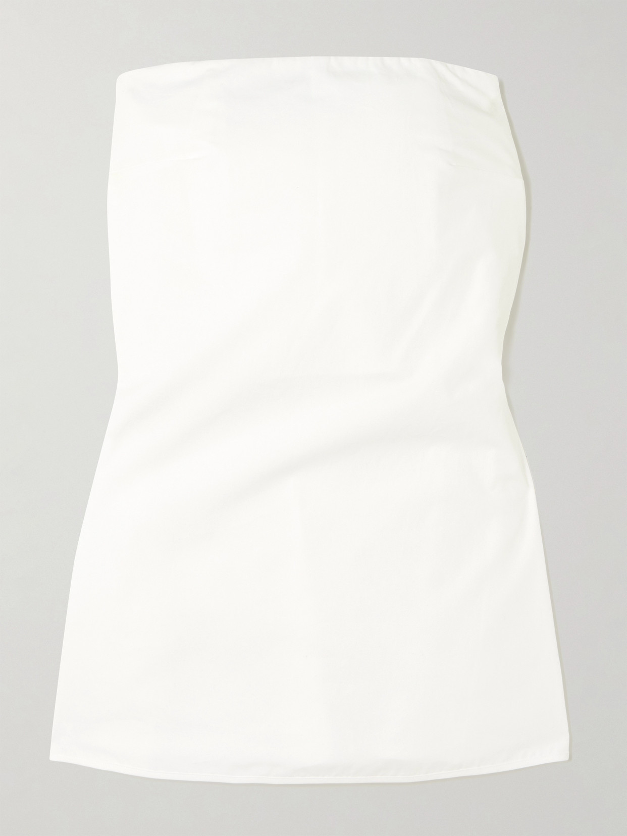 Rohe Peplum Cotton-poplin Bustier Top In White