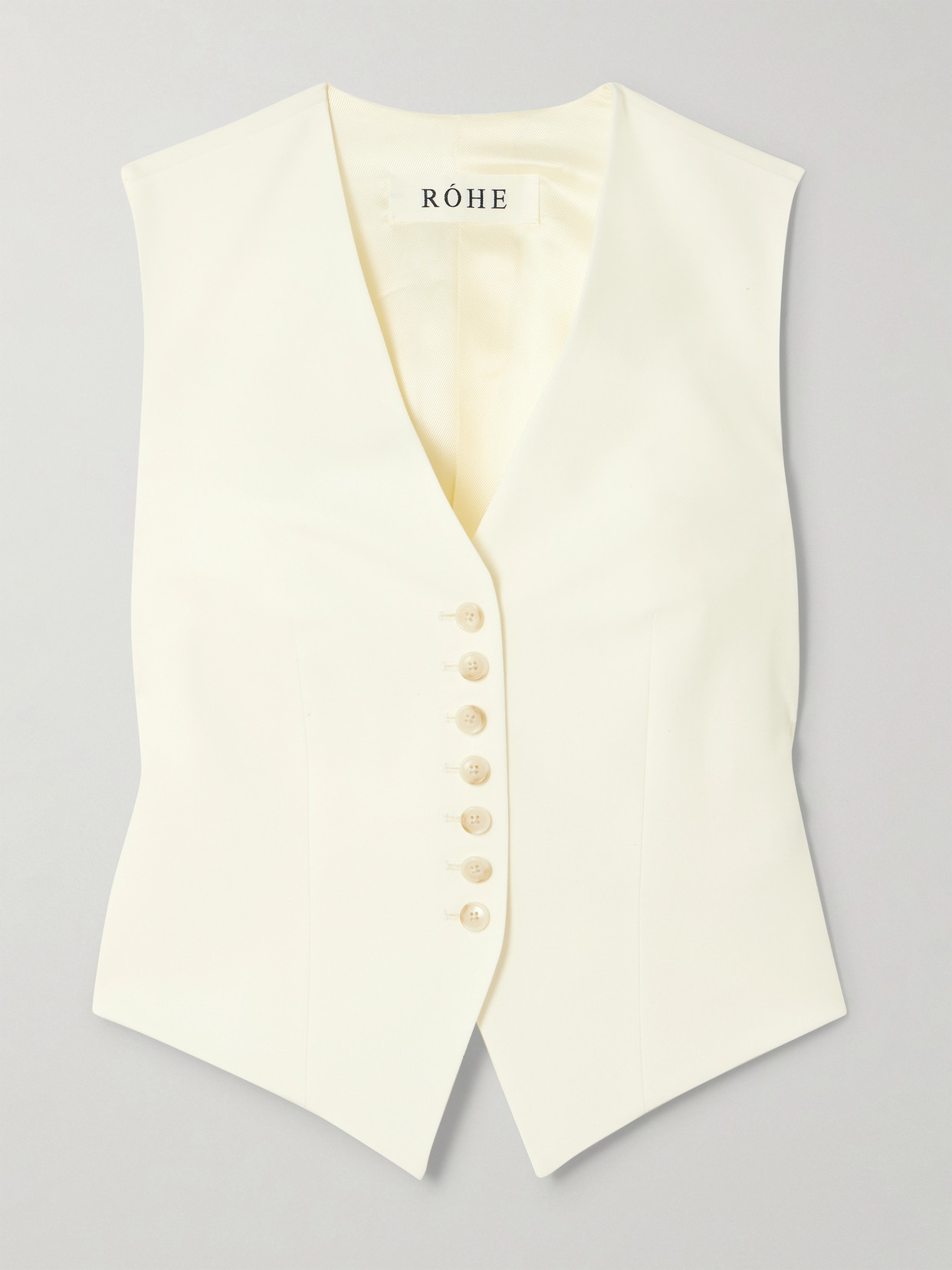 Rohe Wool Vest In Off-white