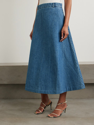 Róhe Denim midi skirt