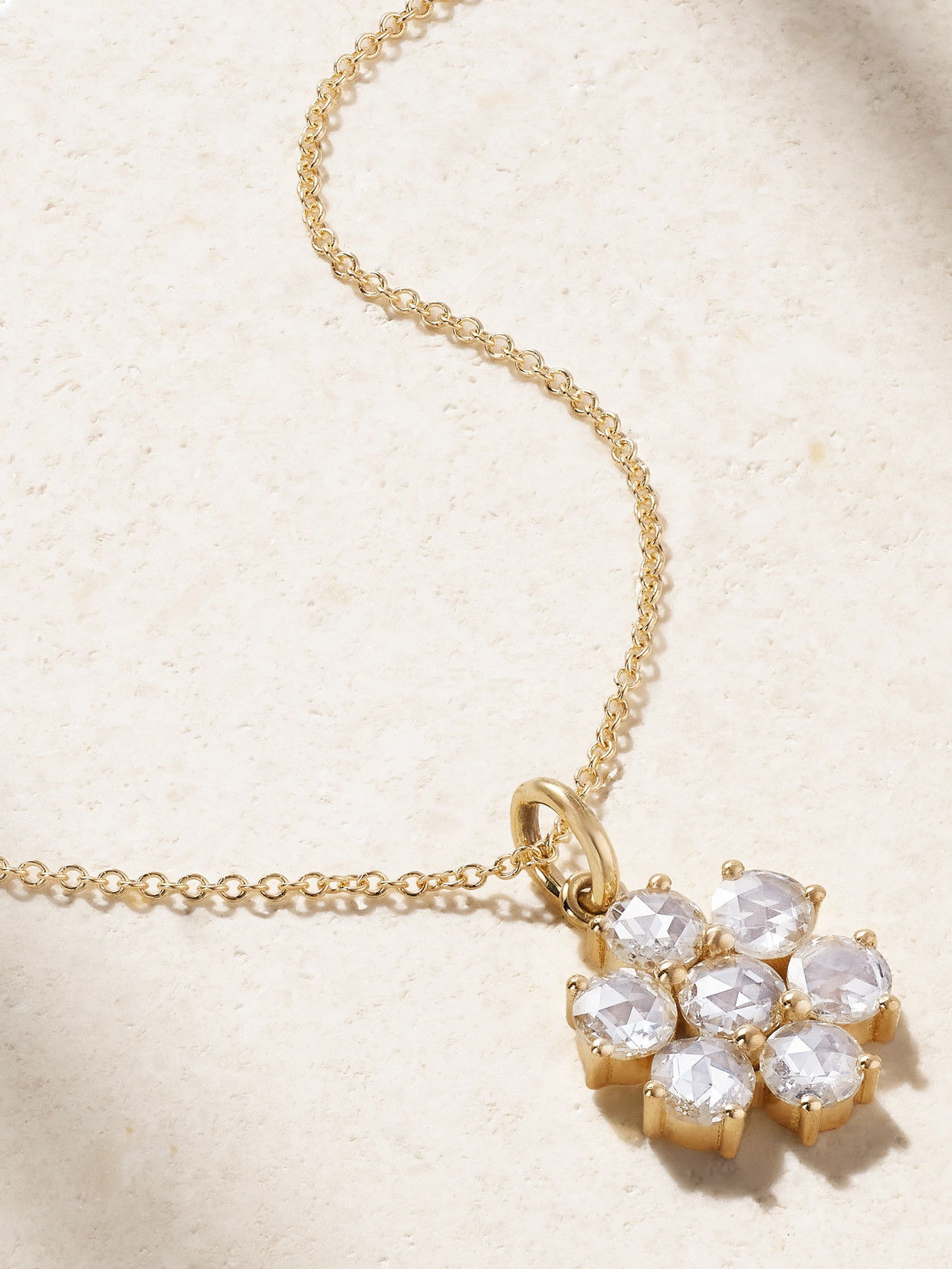 Ileana Makri Daisy Bloom 18-karat Gold Diamond Necklace