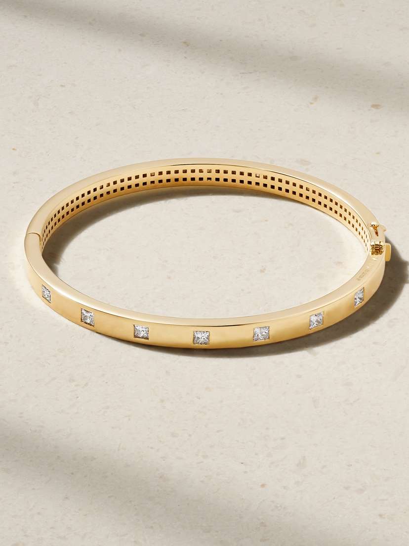 Ileana Makri 18-karat Gold Diamond Bangle