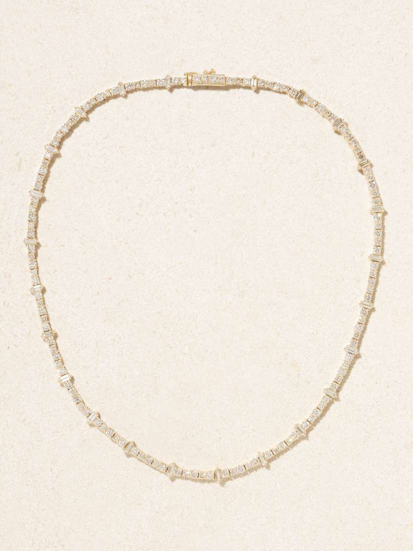 Ileana Makri Rivulet 18-karat Gold Diamond Necklace
