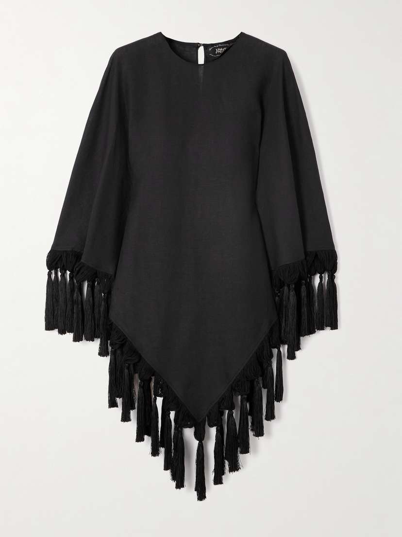 Taller Marmo Gloria Tasseled Linen Blouse