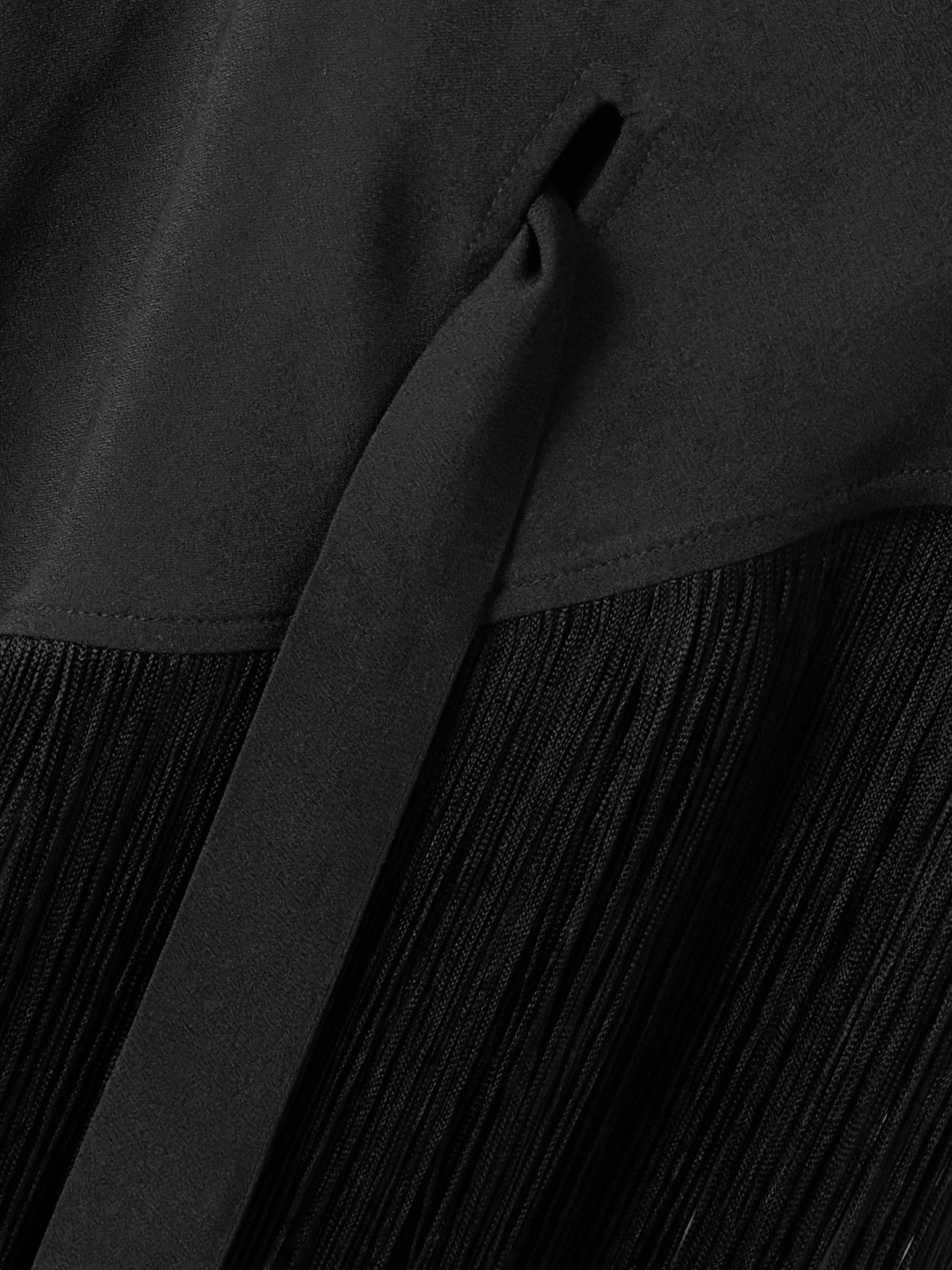 TALLER MARMO 1974 BELTED FRINGED CREPE KAFTAN