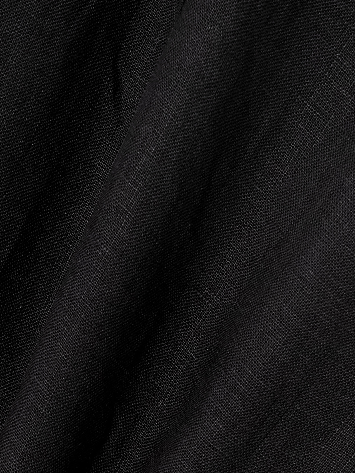 Taller Marmo Marlino Tasseled Linen Wide-leg Pants In Black