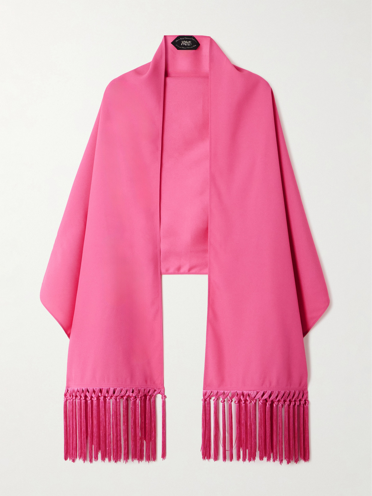 Taller Marmo Babe Fringed Crepe Scarf In Pink