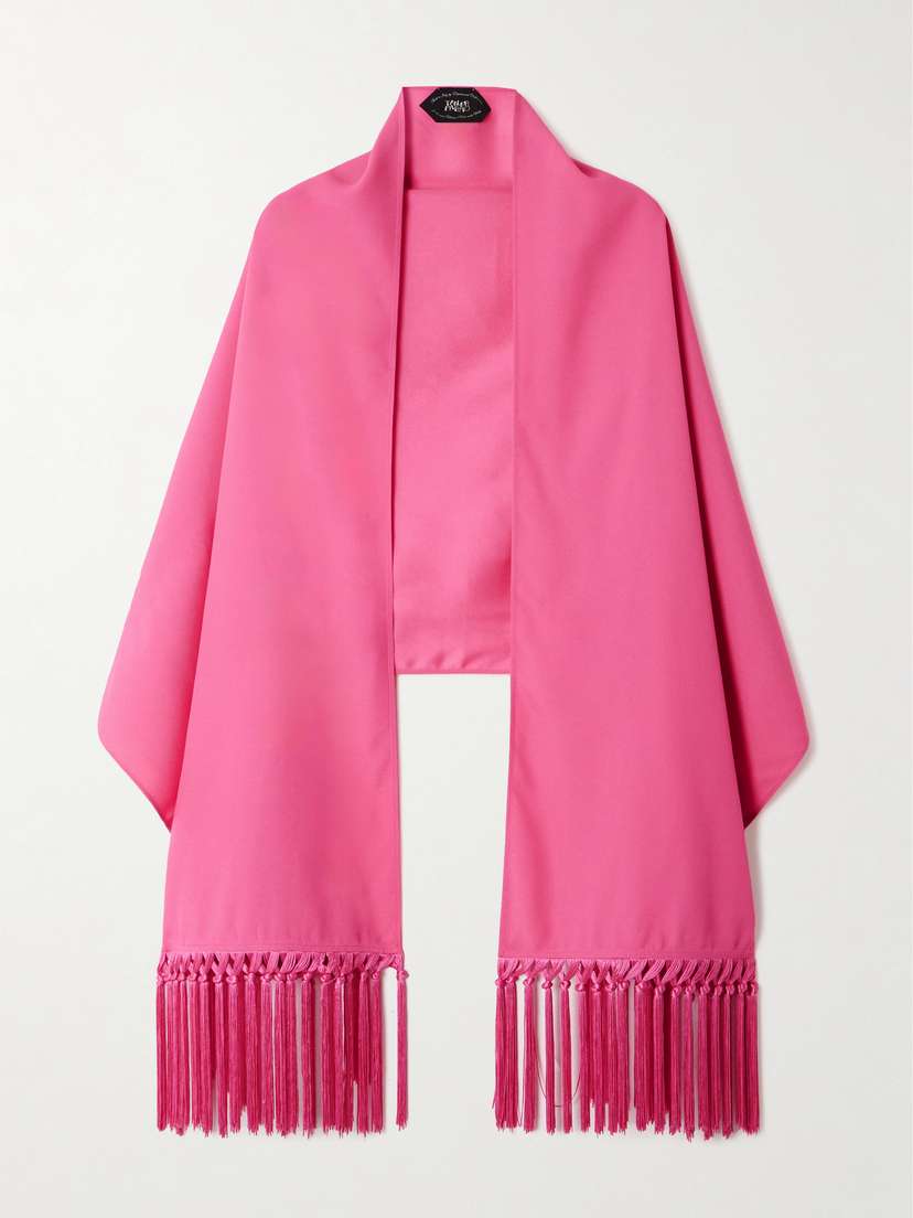 Taller Marmo Babe Fringed Crepe Scarf