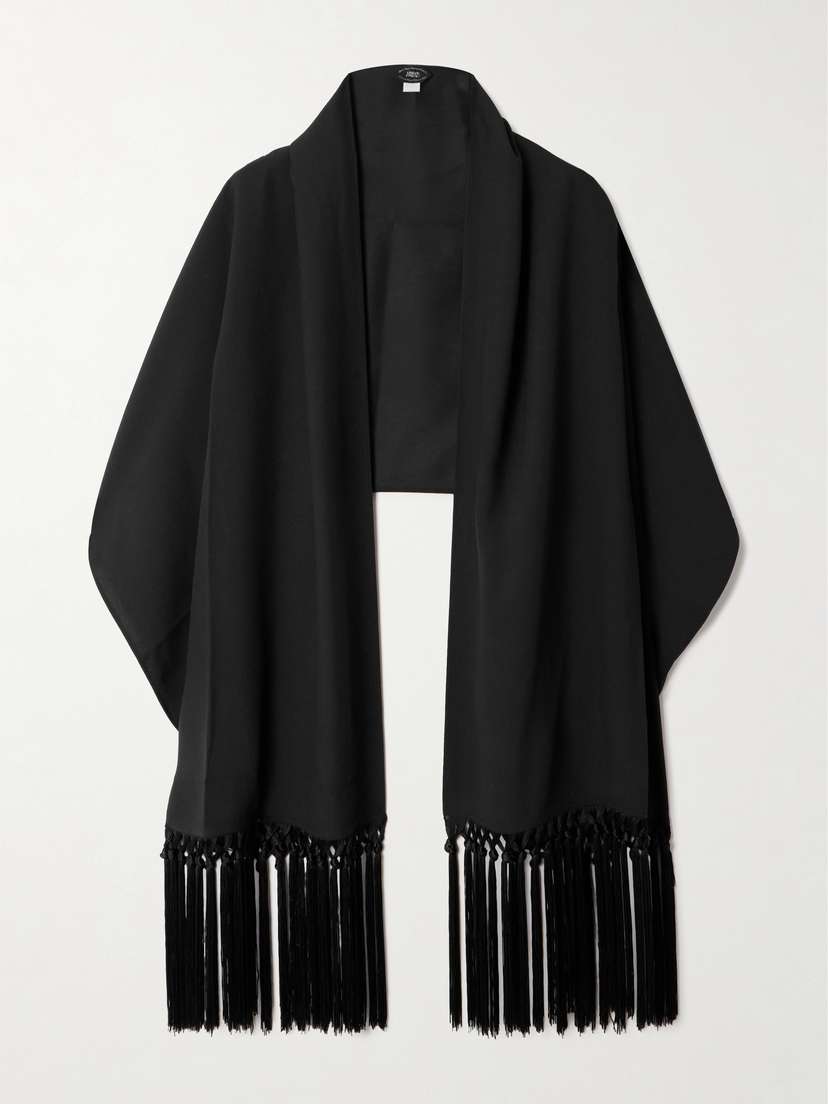 Taller Marmo Babe Fringed Crepe Scarf