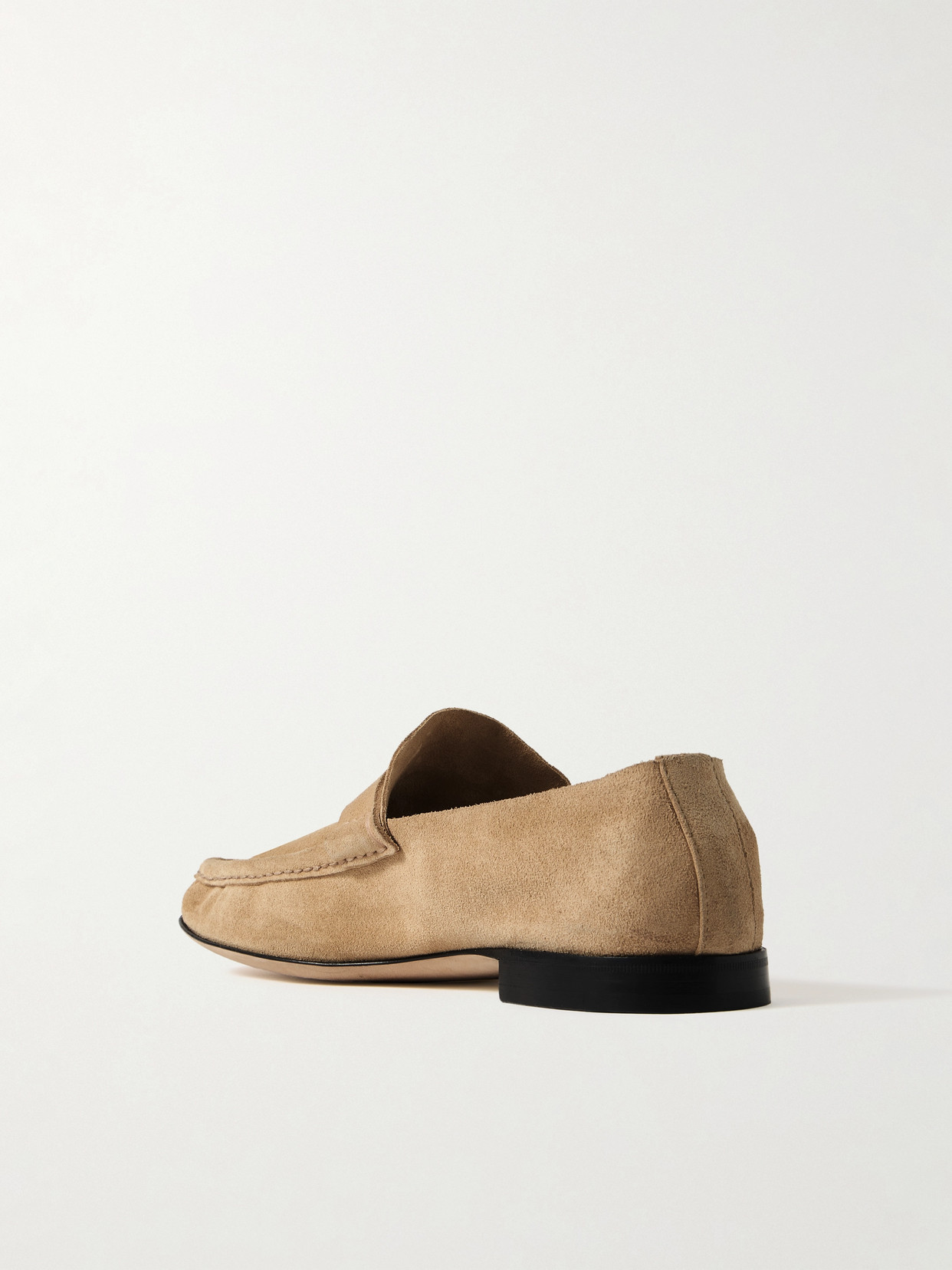 The Row Suede Loafers In Neutral