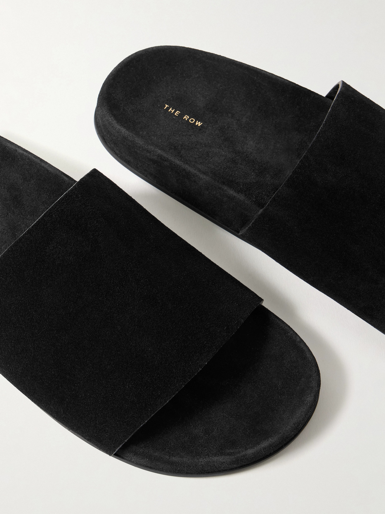 The Row Hugh Suede Slides