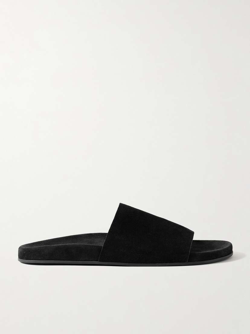 The Row Hugh Suede Slides