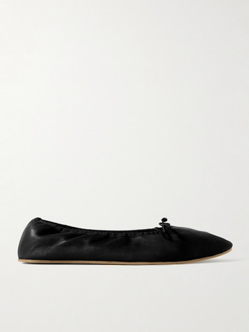The Row Leather ballet flats