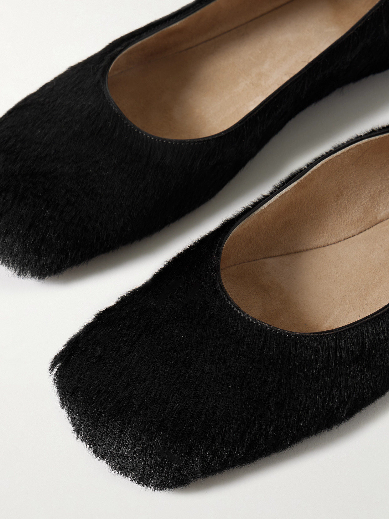 The Row Square Ballet Flat In Pony