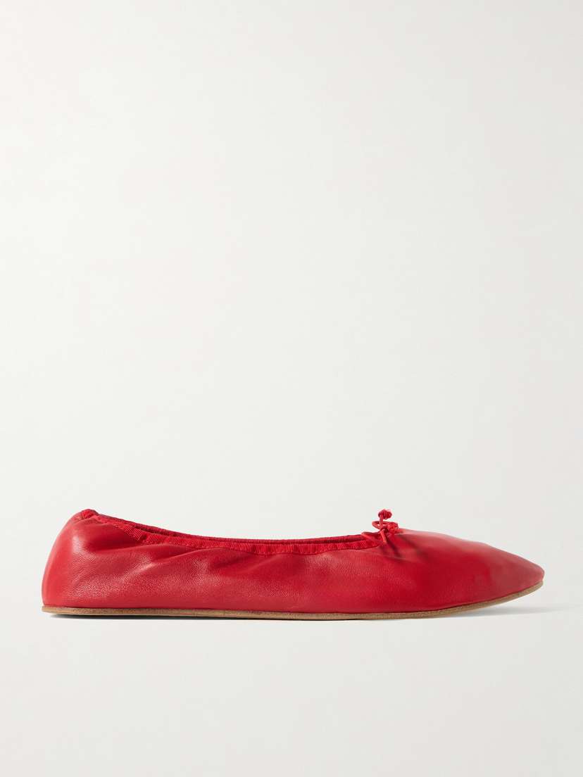 The Row Leather Ballet Flats
