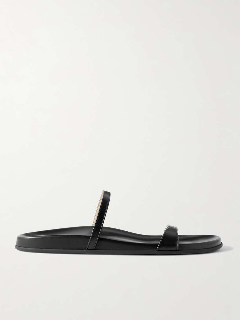 The Row — Hugh leather slides