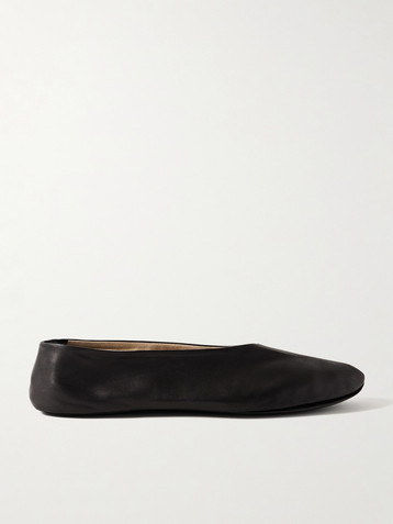 The Row Stella leather ballet flats