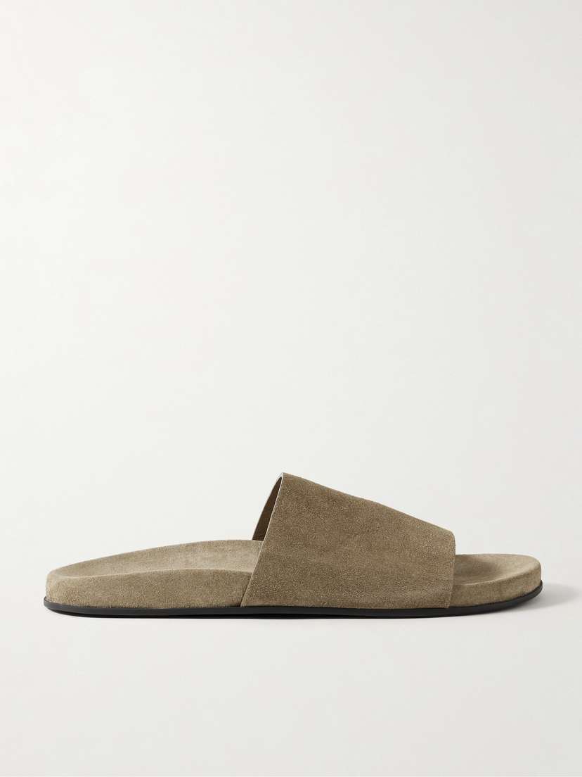 The Row Hugh Suede Slides