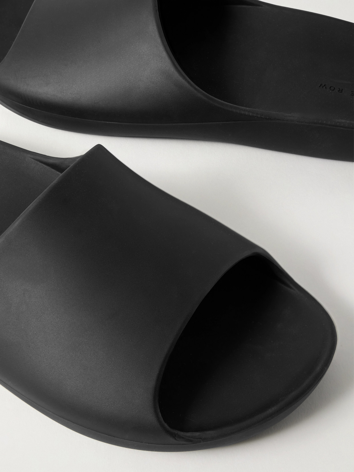 The Row Ama Rubber Slides In Black