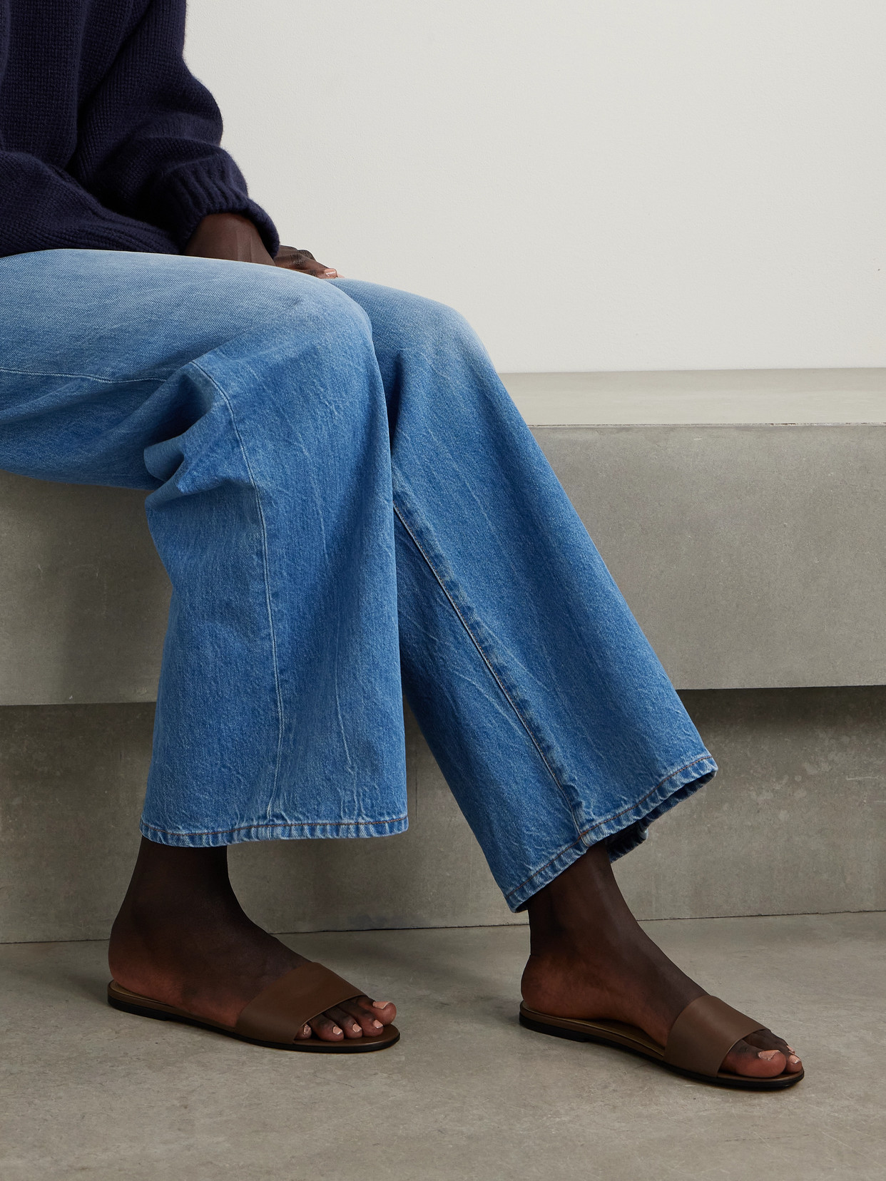 The Row Signum Leather Slides