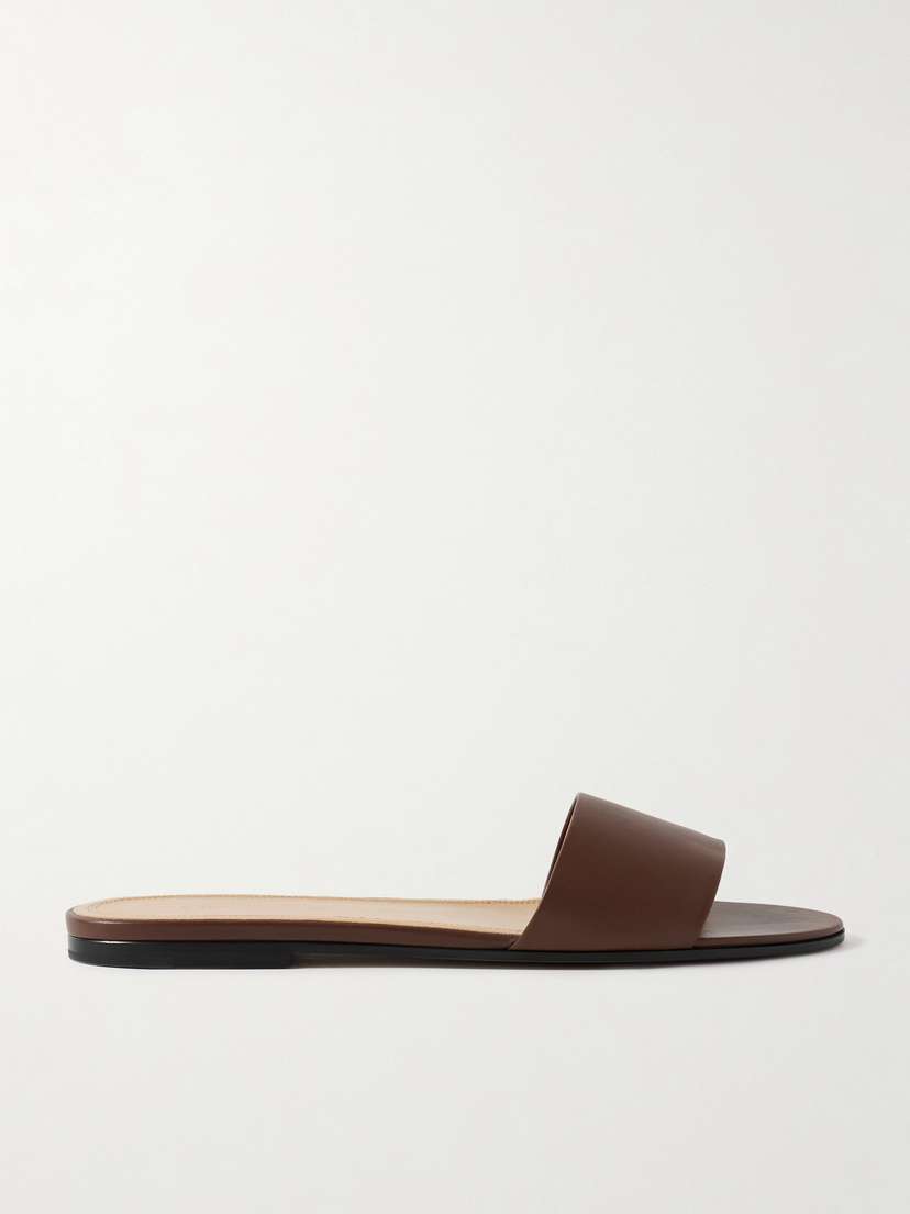 The Row — Signum leather slides
