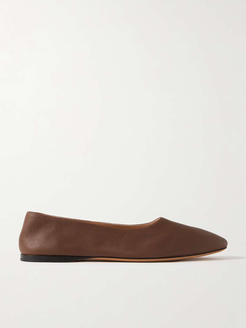 The Row Awar Leather Ballet Flats
