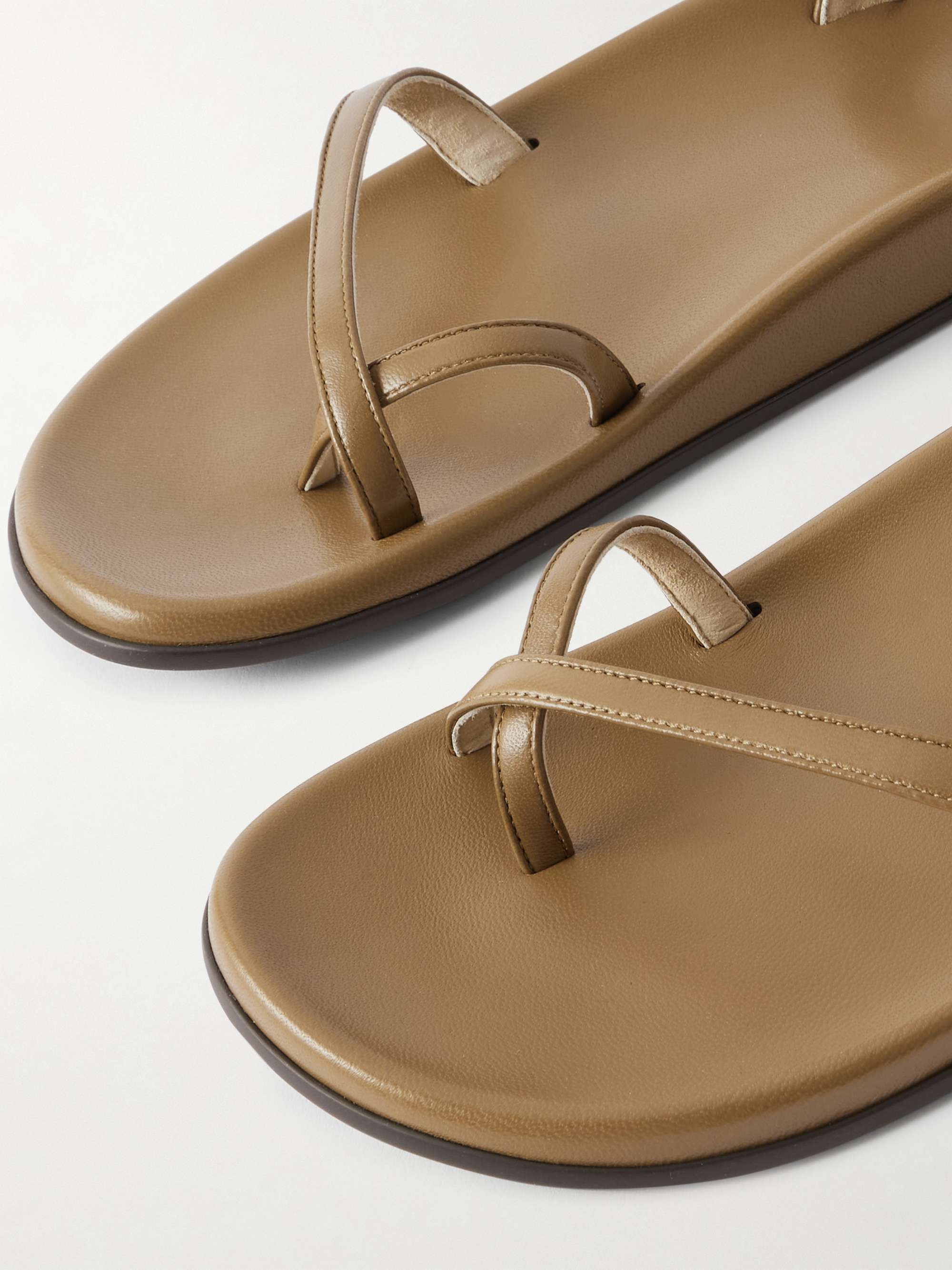 THE ROW Hugh leather sandals | NET-A-PORTER