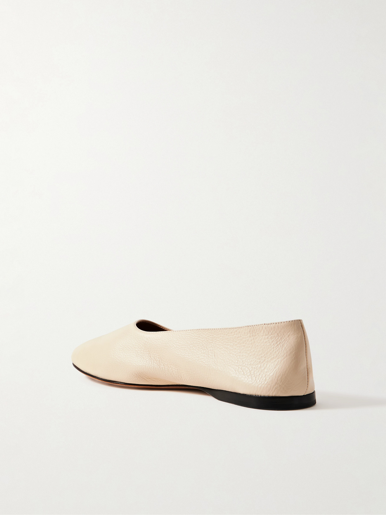 The Row Awar Leather Ballet Flats In Neutral
