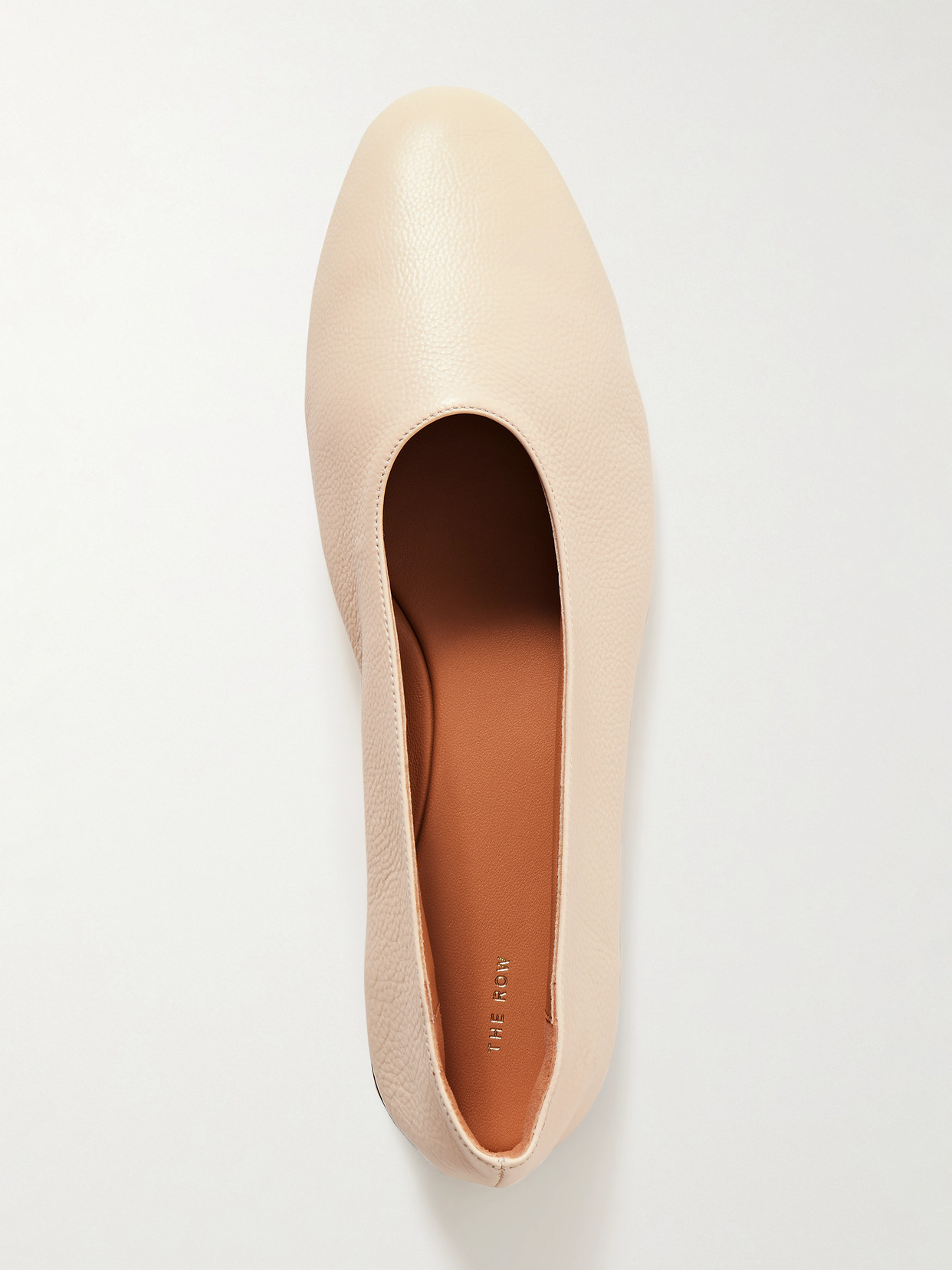 The Row Awar Leather Ballet Flats In Neutral