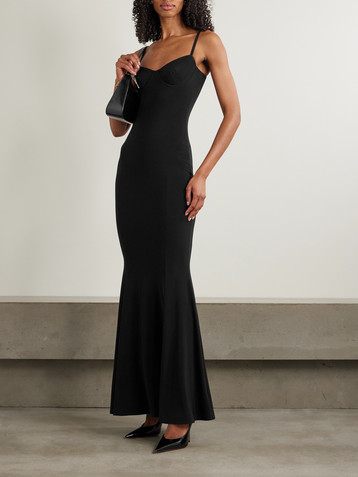Norma Kamali Stretch-jersey maxi dress